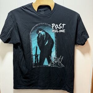 Post Malone Runaway Tour 2020 Concert T-Shirt Black‎ Graphic Tee Men's Size XL